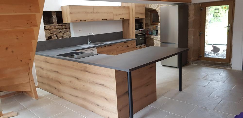grande cuisine en bois